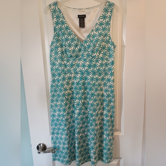 Spense Dresses & Skirts - Spense Sz 8 Sleeveless Tropical Turquoise Print Dress